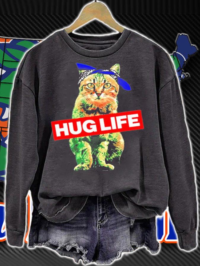 Hug Life Kitty Cat Thug Gangsta Kitty Cat T-Shirt t-shirt