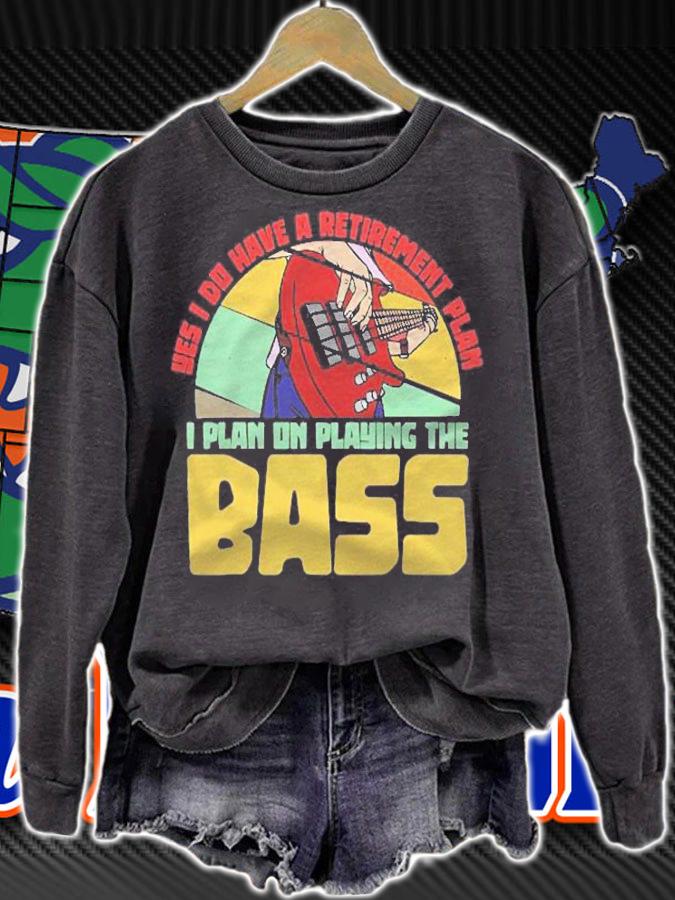 I Plan On Playing The Bass Guitar Retirement Bassist Gifts Shirt t-shirt sweatshirt