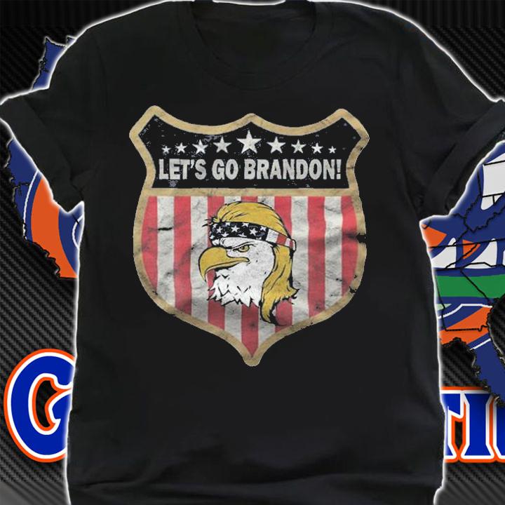 Let's Go Brandon Shield Eagle USA Flag T-Shirt t-shirt