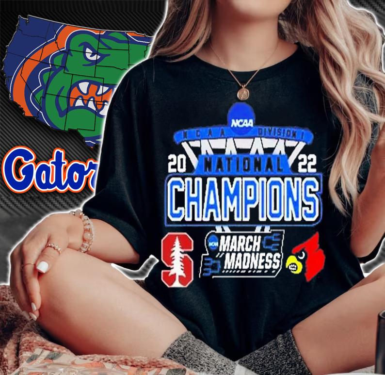 Stanford Vs Louisville NCAA Division I March Madness The Road To National Champions 2022 T-Shirt t-shirt