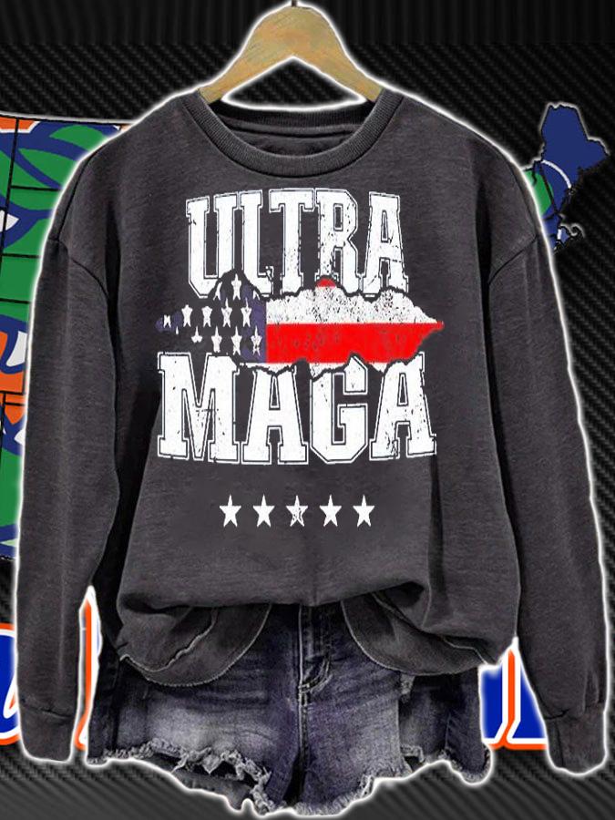 Ultra MAGA Anti Biden US Flag Pro Trump We The People T-Shirt t-shirt sweatshirt
