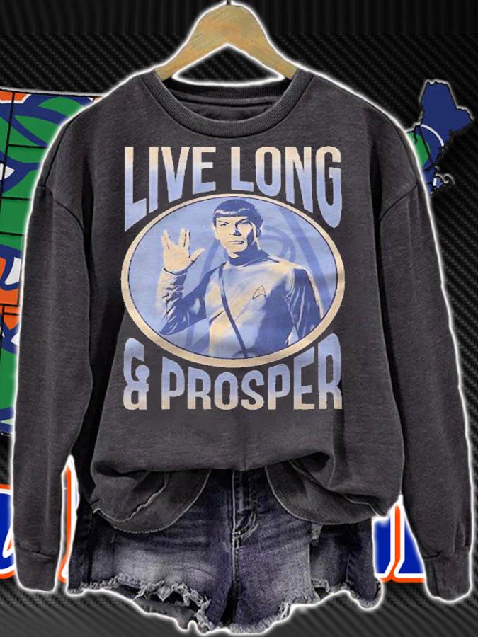 Womens Star Trek The Original Series Live Long And Prosper Text Shirt t-shirt sweatshirt
