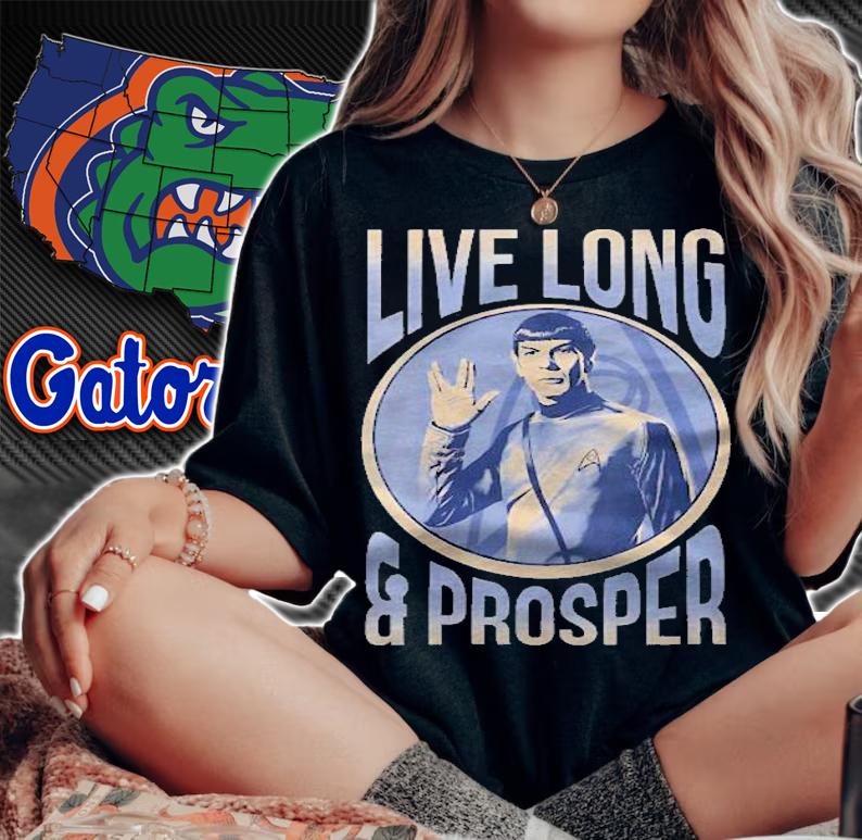 Womens Star Trek The Original Series Live Long And Prosper Text Shirt t-shirt woman shirt