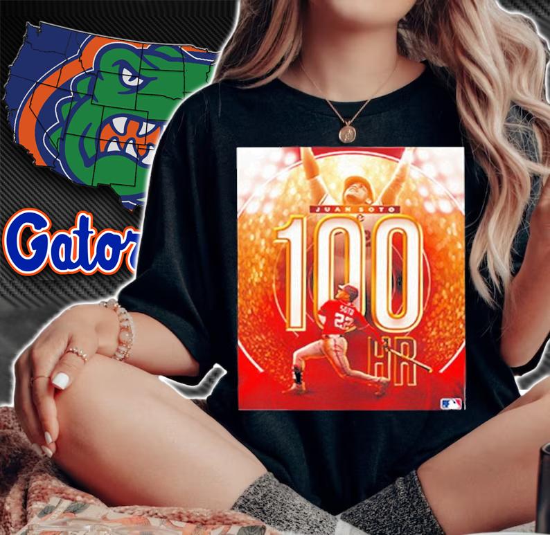 Congratulations Juan Soto On 100 Goals MLB T-Shirt t-shirt woman shirt
