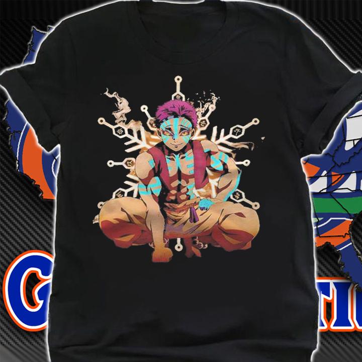 Demon Slayer Demon Akaza logo art T-shirt t-shirt
