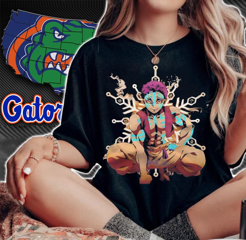 Demon Slayer Demon Akaza logo art T-shirt t-shirt