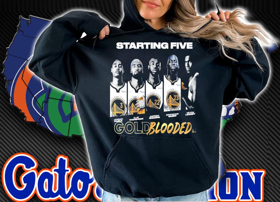 Golden State Warriors 2022 Gold Blooded Warriors Starting Five Shirt t-shirt hoodie