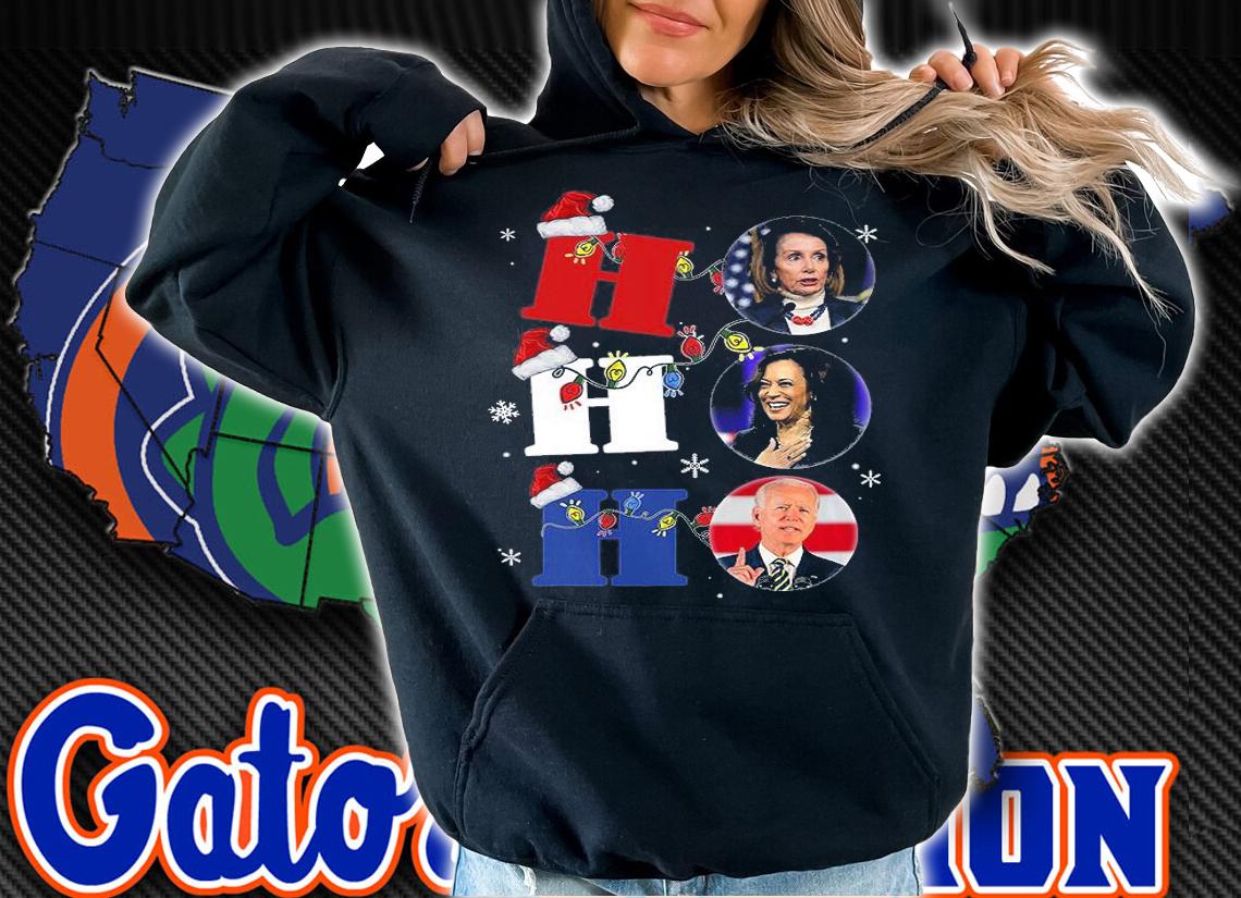 Ho Ho Ho 3 Funny Christmas Anti Liberal Let's Go Brandon T-Shirt t-shirt