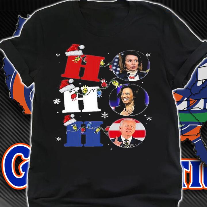 Ho Ho Ho 3 Funny Christmas Anti Liberal Let's Go Brandon T-Shirt t-shirt