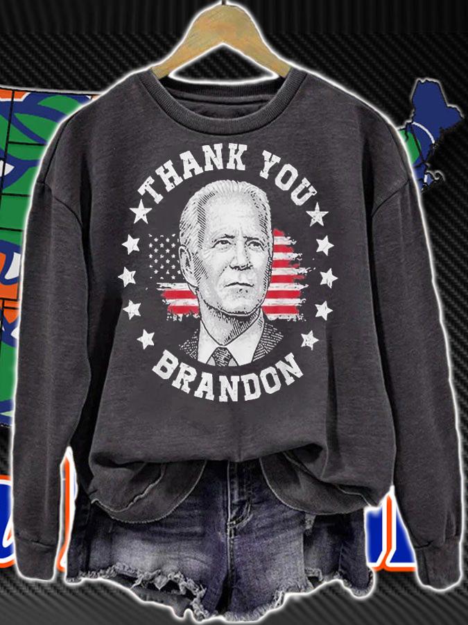 Nice Thank You Brandon Biden American Flag T-Shirt t-shirt