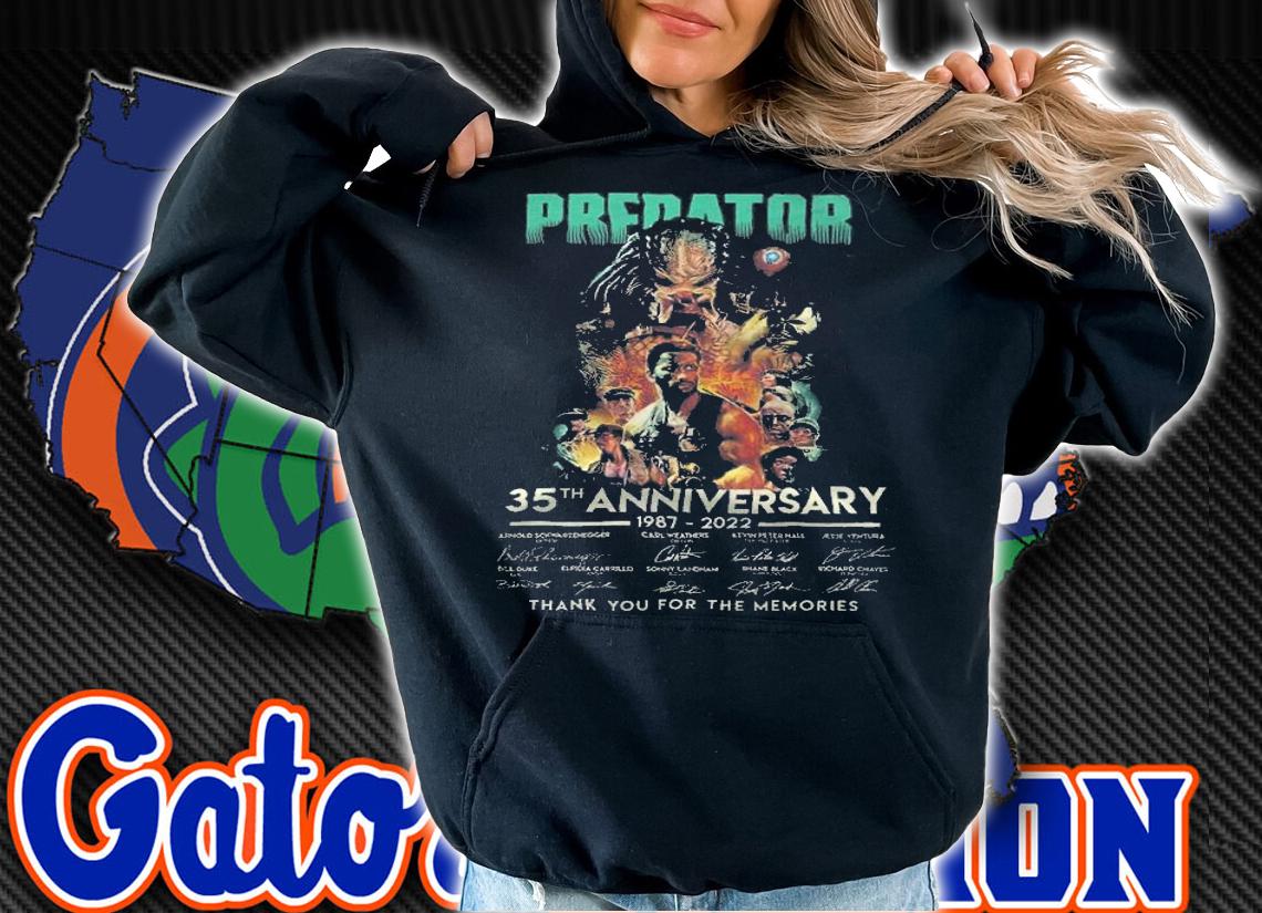 Predator 35th Anniversary 1987-2022 Signatures Thank You For The Memories Shirt t-shirt hoodie