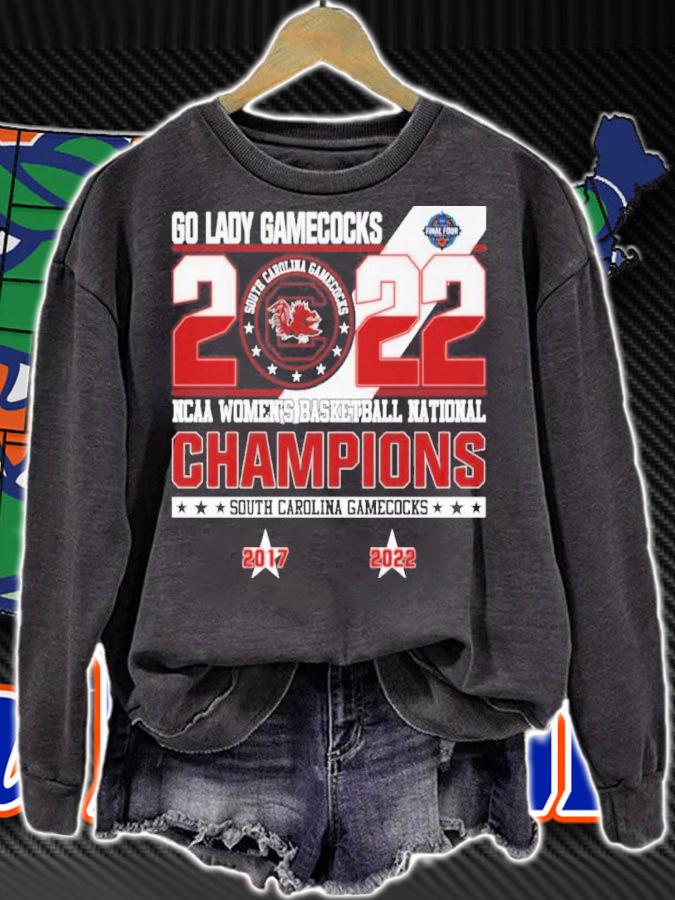 South Carolina Gamecocks Go Lady Gamecocks 2022 NCAA Womens Basketball National Champions 2017-2022 Shirt t-shirt sweatshirt