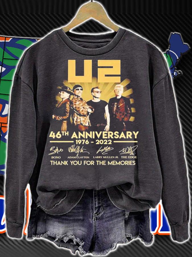 U2 46th Anniversary 1976-2022 Signatures Thank You For The Memories Shirt t-shirt
