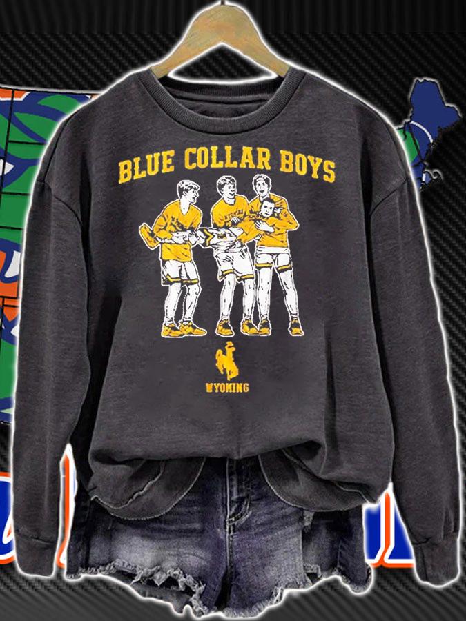 Wyoming Basketball Blue Collar Boys T-Shirt t-shirt sweatshirt