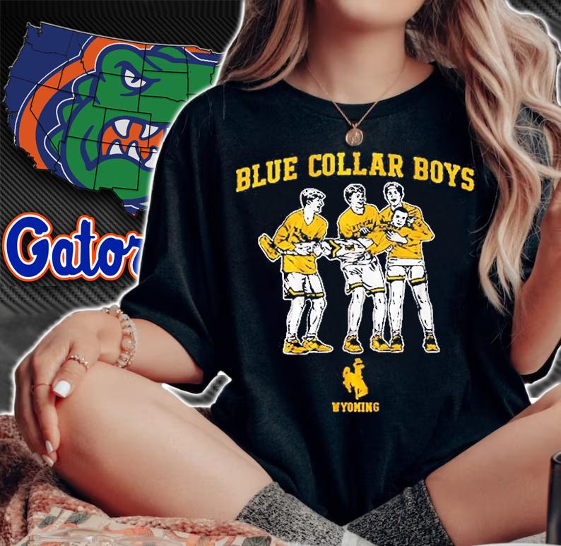 Wyoming Basketball Blue Collar Boys T-Shirt t-shirt woman shirt