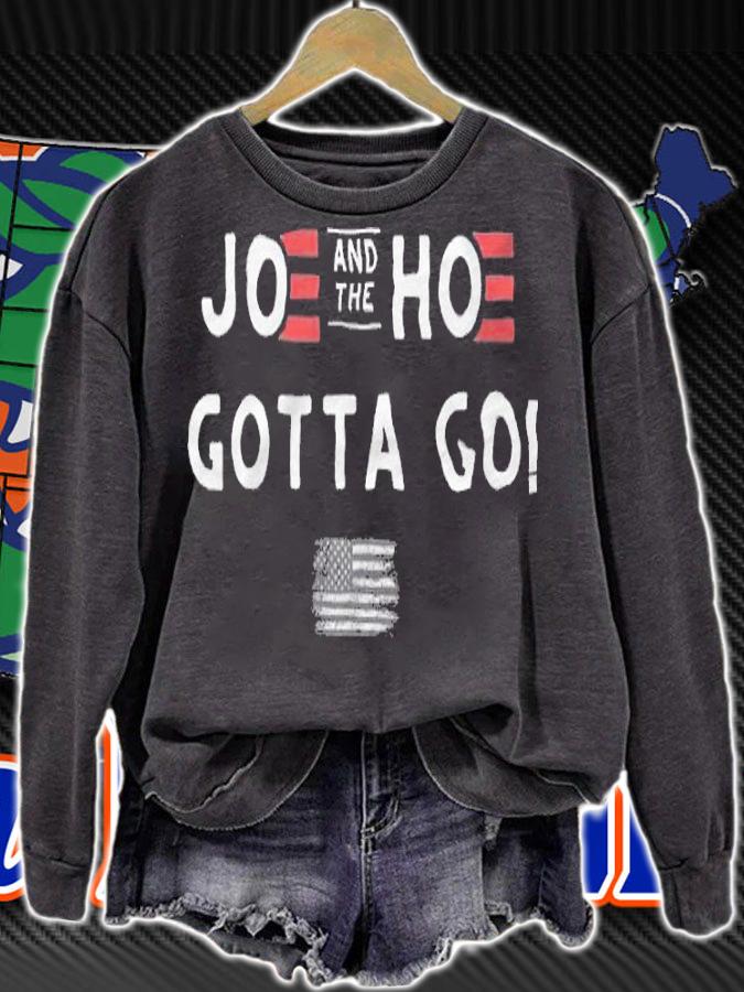 Funny Joe And The Hoe Gotta Go_ American Flag T-Shirt t-shirt sweatshirt