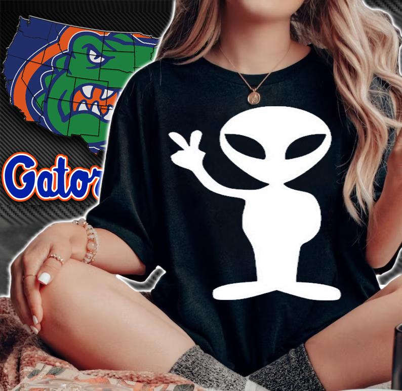 Ufo Alien Peace Sign T-Shirt t-shirt