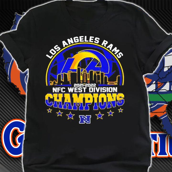 Los Angeles Rams 2021-2022 NFC West Division Championship Football Shirt t-shirt shirt