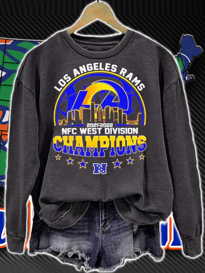 Los Angeles Rams 2021-2022 NFC West Division Championship Football Shirt t-shirt sweatshirt