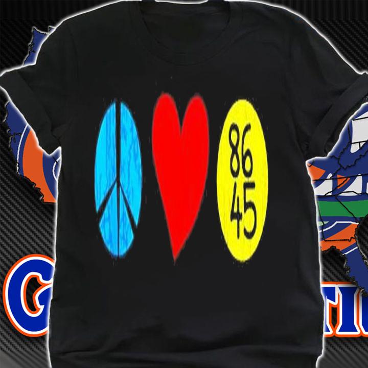 Mens 86 45 8645 Vote Against Trump 2021 Peace Love T-Shirt t-shirt shirt