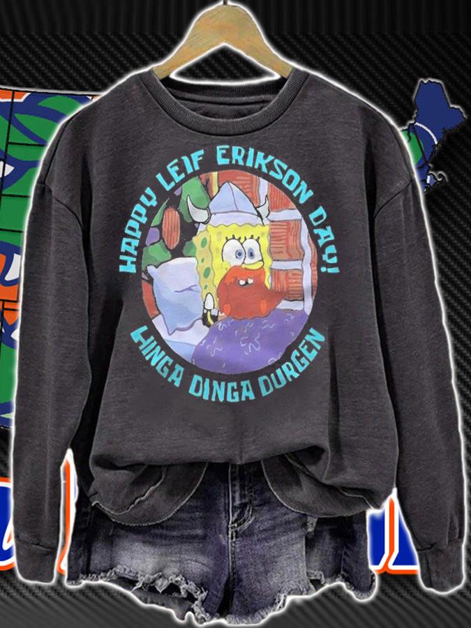 Simpson Happy Leif Erikson Day Hinga Dinga Durgen Shirt t-shirt
