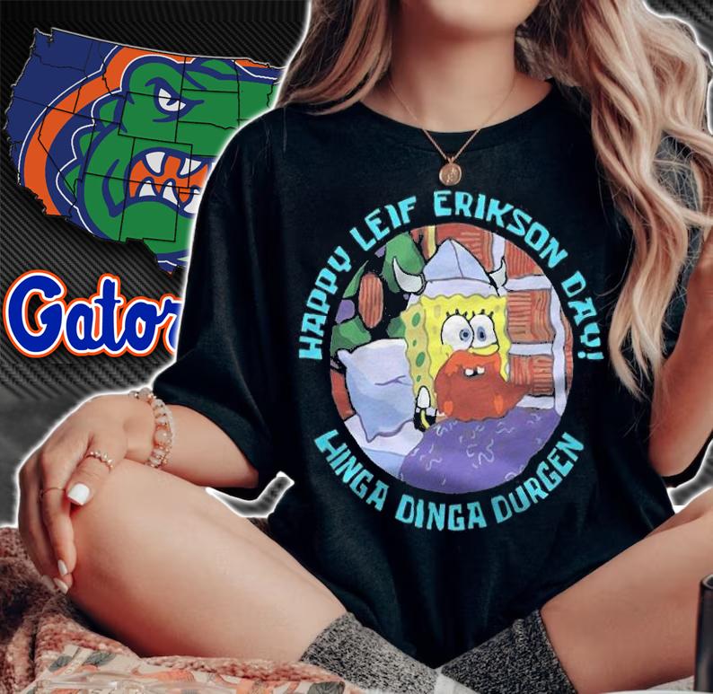 Simpson Happy Leif Erikson Day Hinga Dinga Durgen Shirt t-shirt