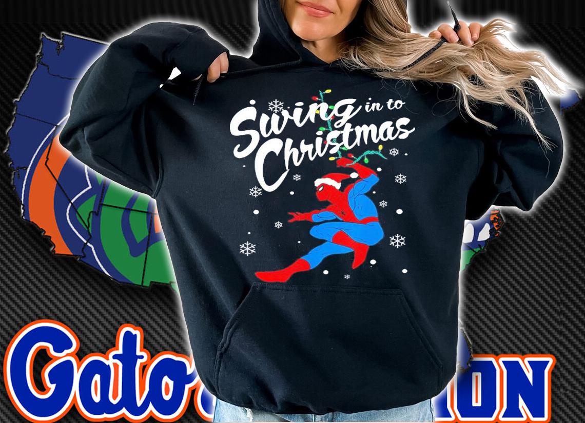 Spider-Man Swing In To Christmas Shirt t-shirt hoodie