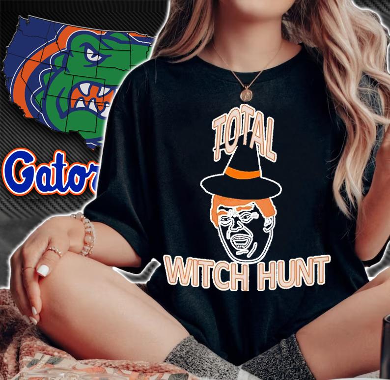 Total Witch Hunt Trump Funny Natural T-Shirt t-shirt woman shirt