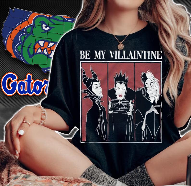 Disney Villains be my Valentine T-shirt t-shirt woman shirt