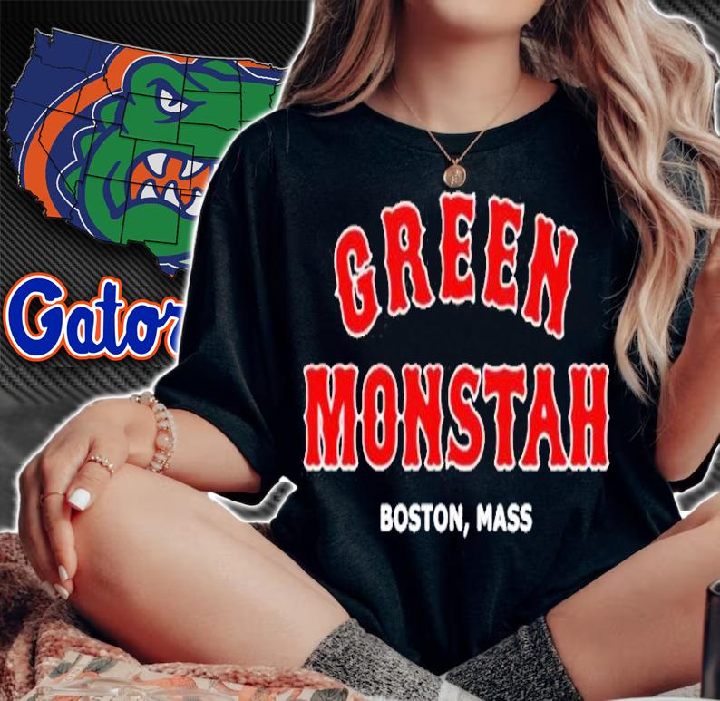 Green Monstah Funny Boston Mass New England Sports T-Shirt t-shirt woman shirt