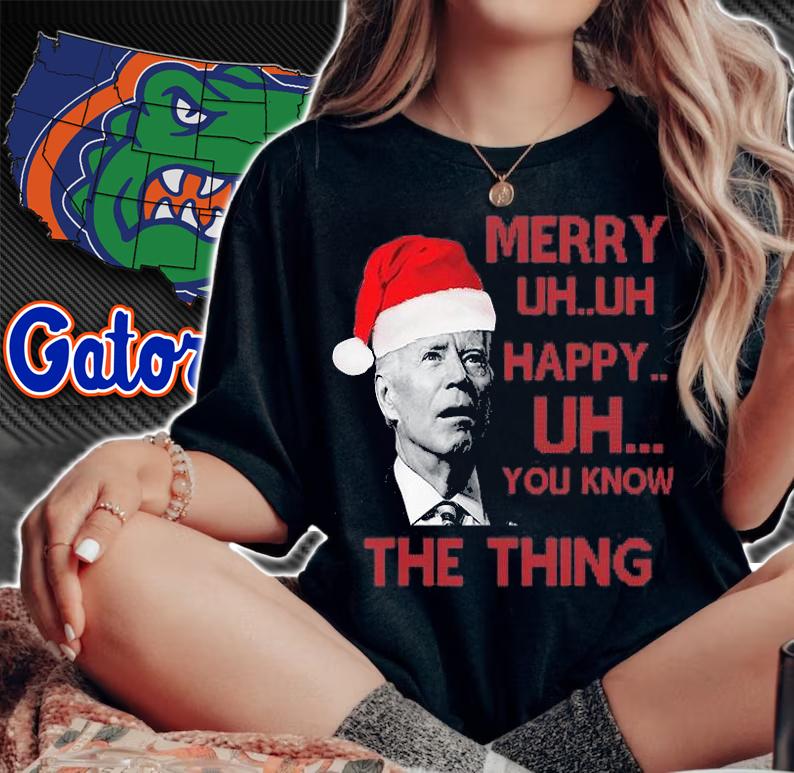 Joe Biden Merry Uh Uh Happy Uh You Know The Thing Christmas T-Shirt t-shirt woman shirt