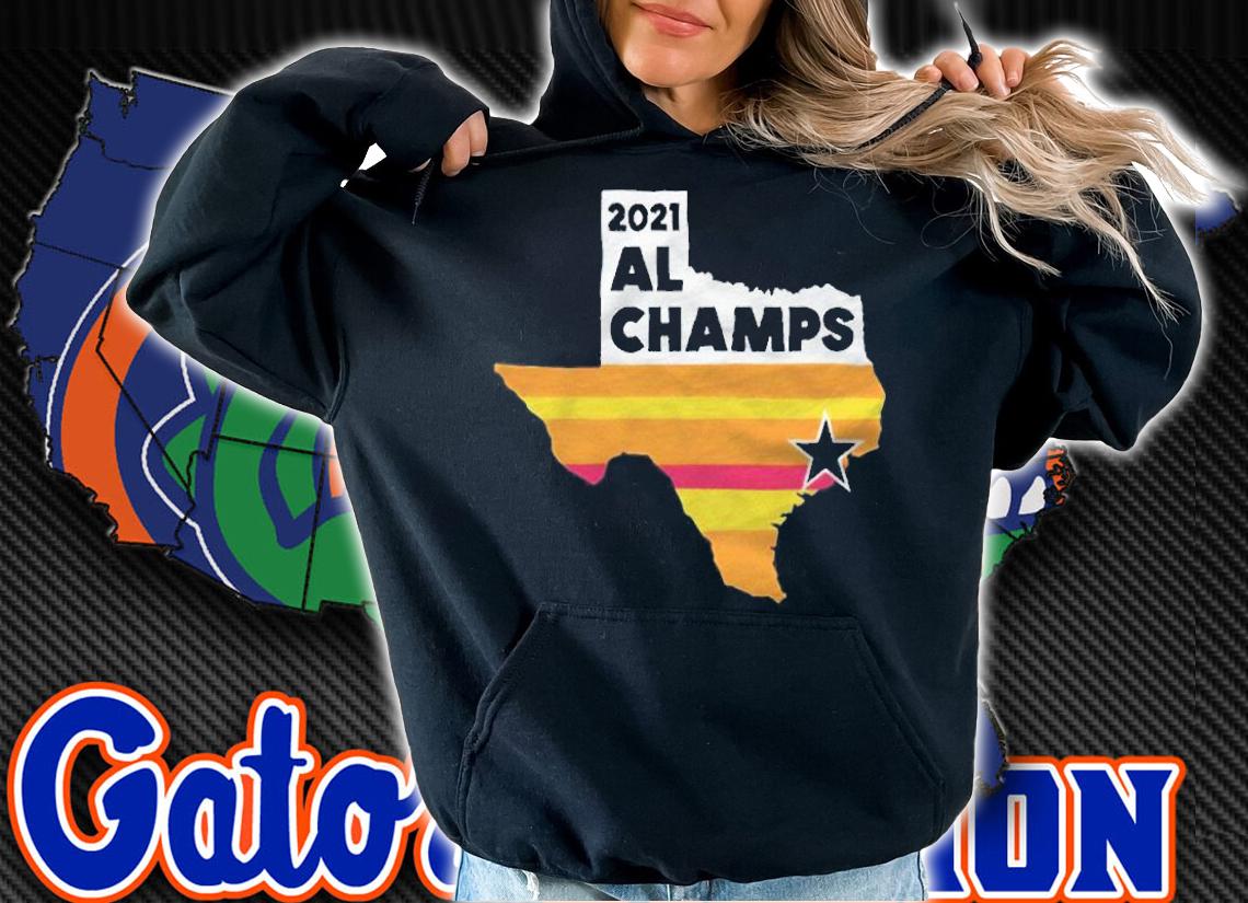 Houston Astros 2021 Al Champs Texas map T-shirt t-shirt