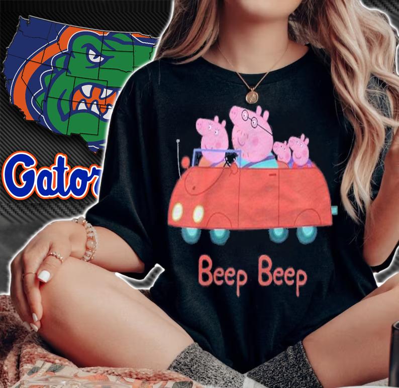 Kinder Peppa Pig Family Car Shirt t-shirt