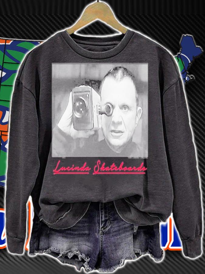 Lucinda Skateboards Mystery Man shirt t-shirt sweatshirt