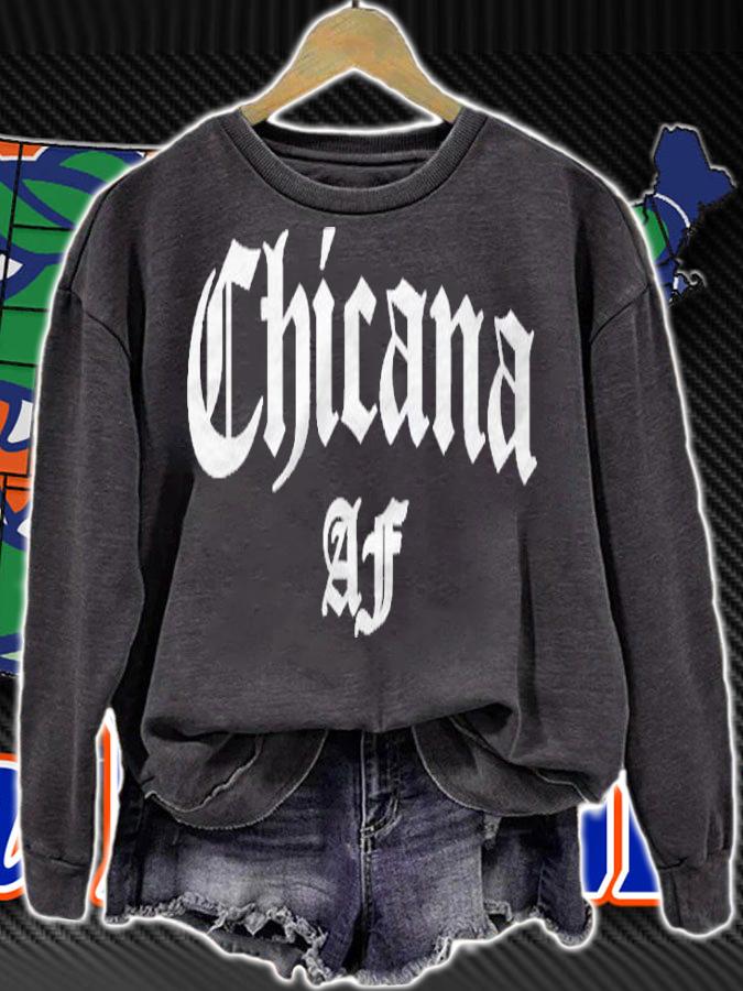 Chicana Af Mexican American Women Hispanic Latina Pride Gift Pullover Shirt sweatshirt