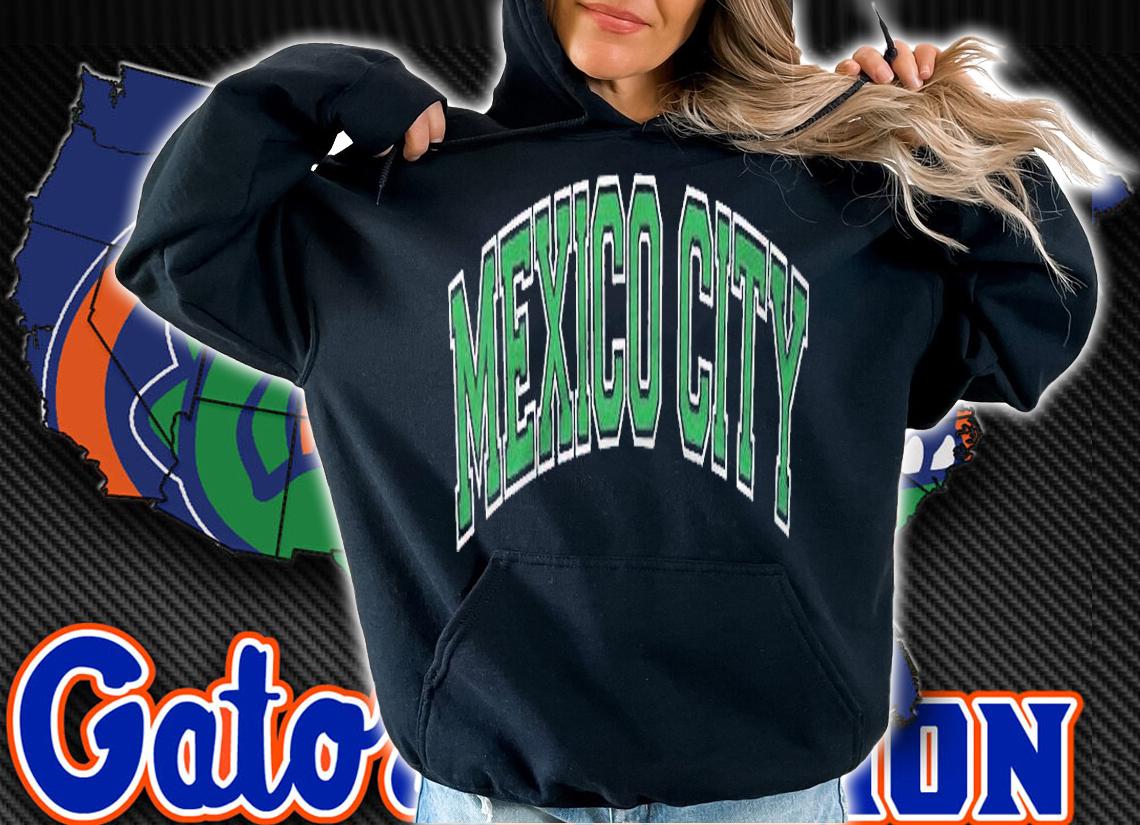 Mexico City Varsity Style Green Text Shirt