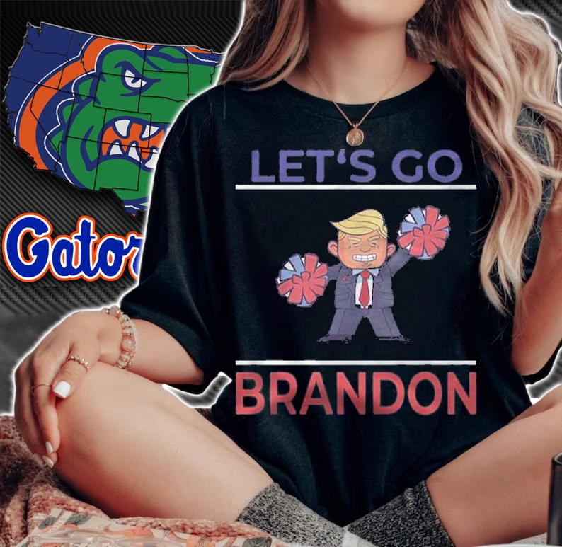 New Design let's Go Brandon Conservative Anti Liberal American Flag Pro Trump T-Shirt woman shirt