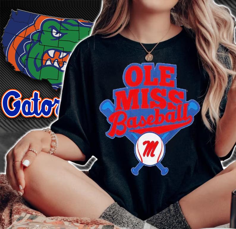 Ole Miss Baseball Logo T-Shirt woman shirt