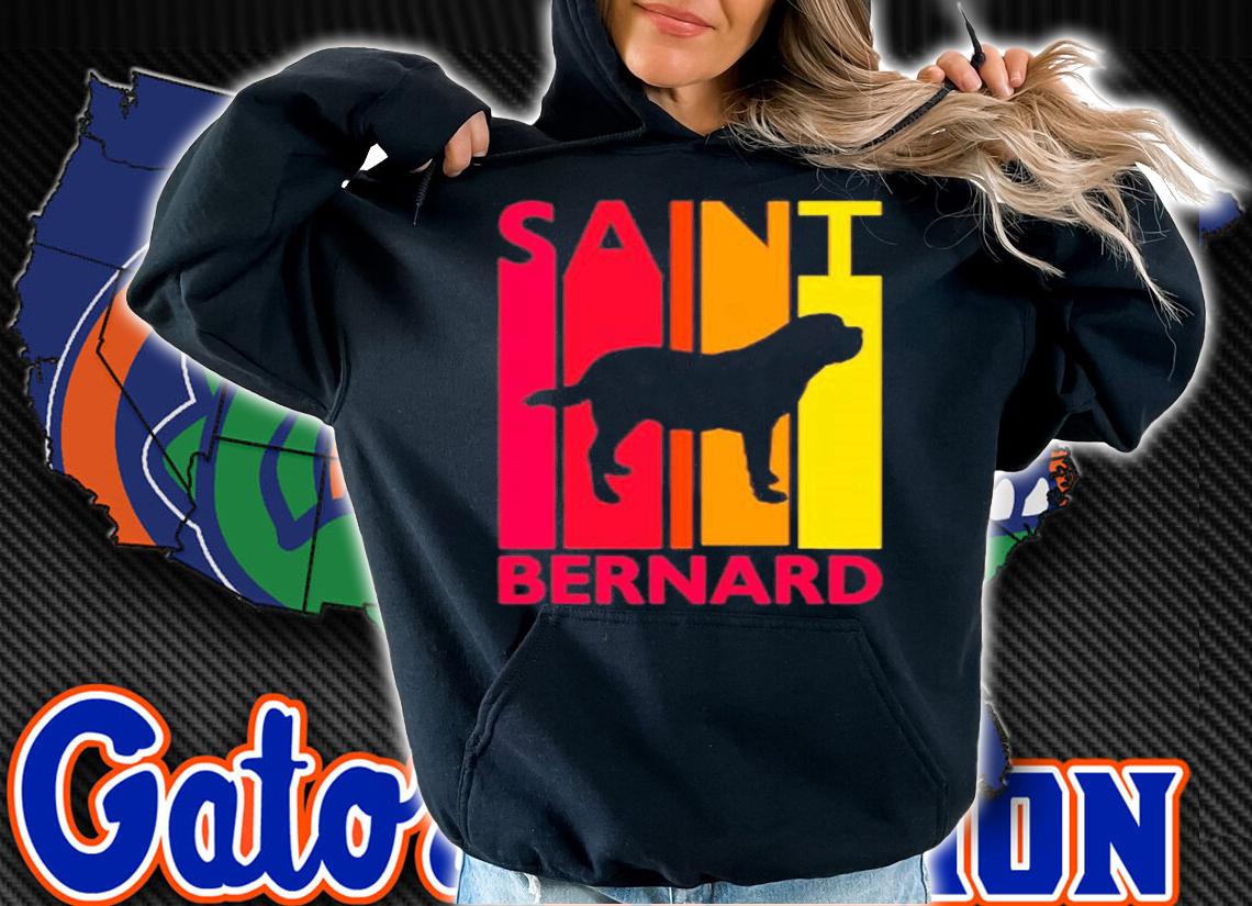 Retro Saint Bernard Vintage Bernie Dog Gift For Dog Lover T-Shirt