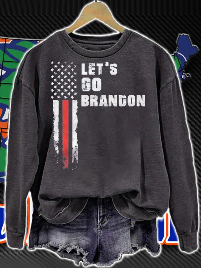 Lets Go Brandon Funny Conservative Anti Liberal Us Flag Shirt