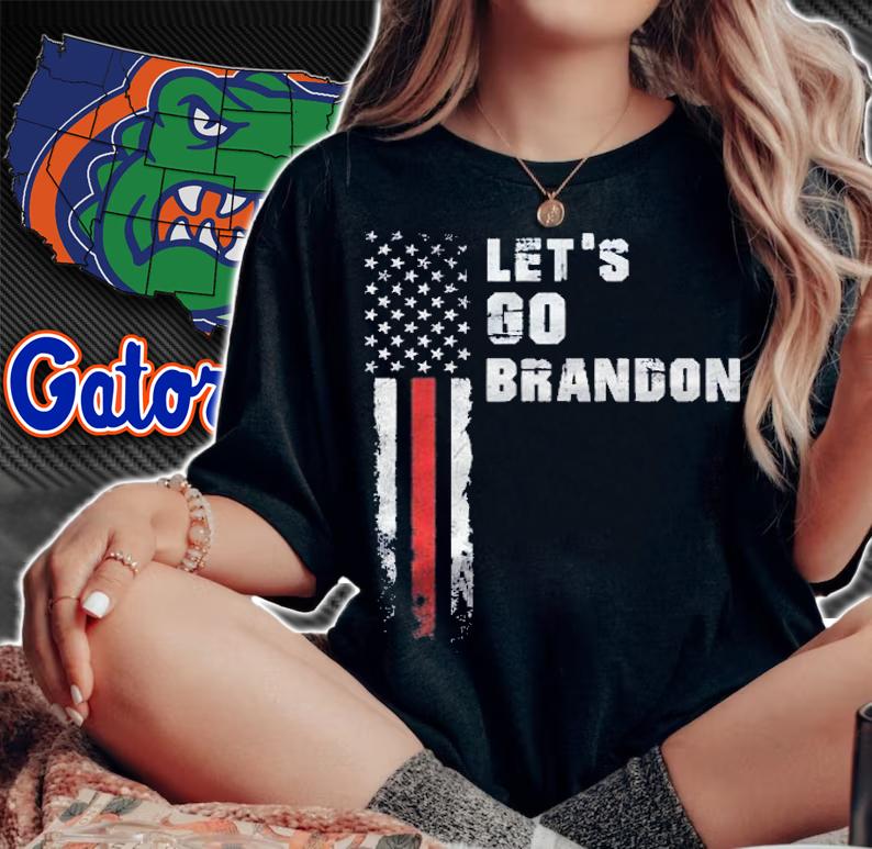 Lets Go Brandon Funny Conservative Anti Liberal Us Flag Shirt