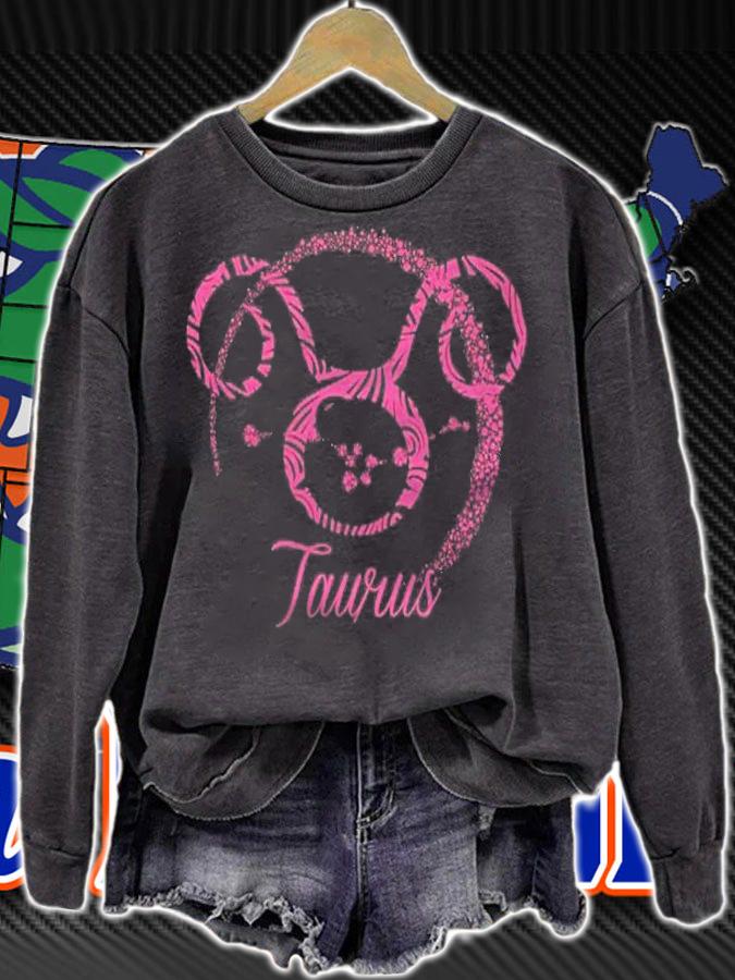 Pink Taurus Zodiac Sign April Or May Birthday Shirt sweatshirt