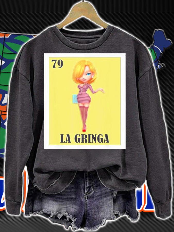 Spanish Blondie Lottery Design Mexican Bingo La Gringa T-Shirt