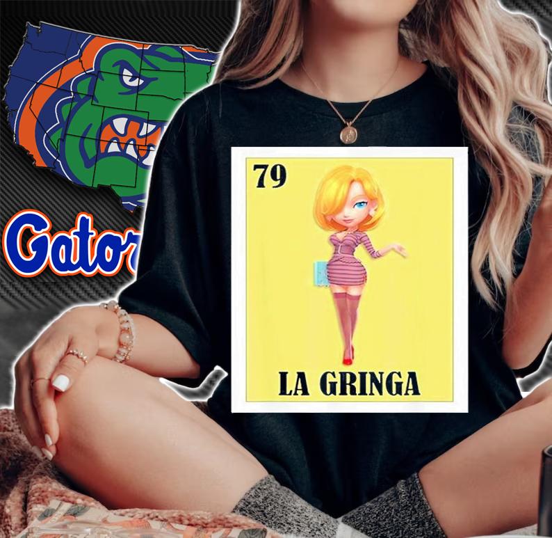 Spanish Blondie Lottery Design Mexican Bingo La Gringa T-Shirt