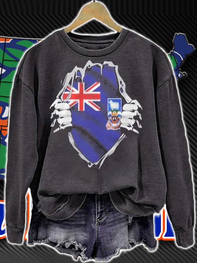 Super Falkland Islander Heritage Falkland Islands Roots Flag Shirt sweatshirt