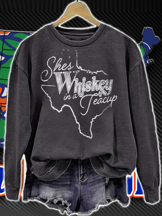 Vintage Shes Whiskey In A Teacup Texas Weathered Shirt sweatshirt