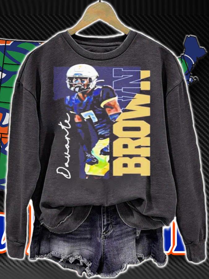 Coach Gus Malzahn Wearing Davonte Brown Shirt sweatshirt