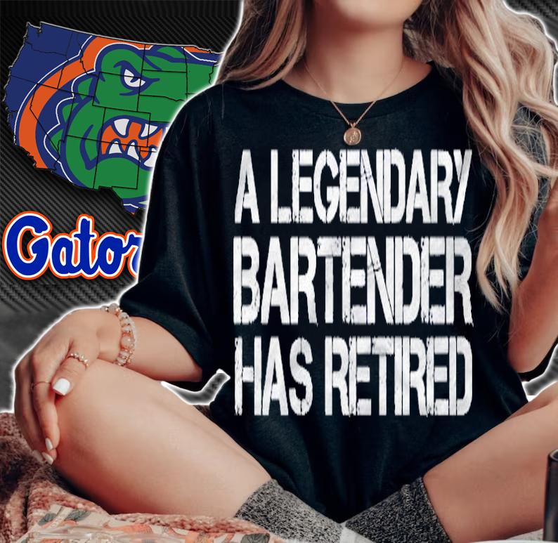 Legendary Bartender Has Retired Funny Retirement Gift Pullover Shirt