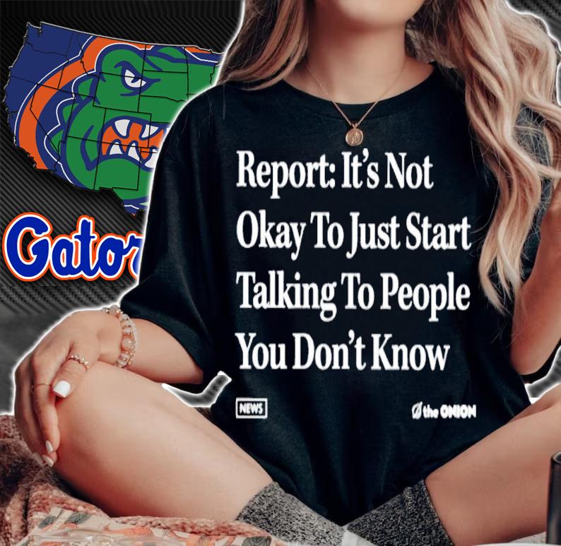 The Onion Report It's Not Okay Headline T-Shirt woman shirt