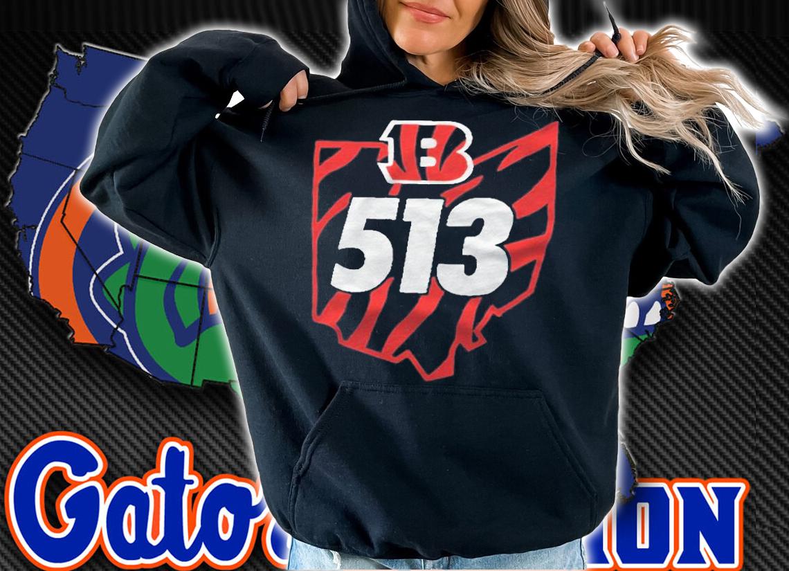 Cincinnati Bengals black hometown collection 513 T-shirt hoodie